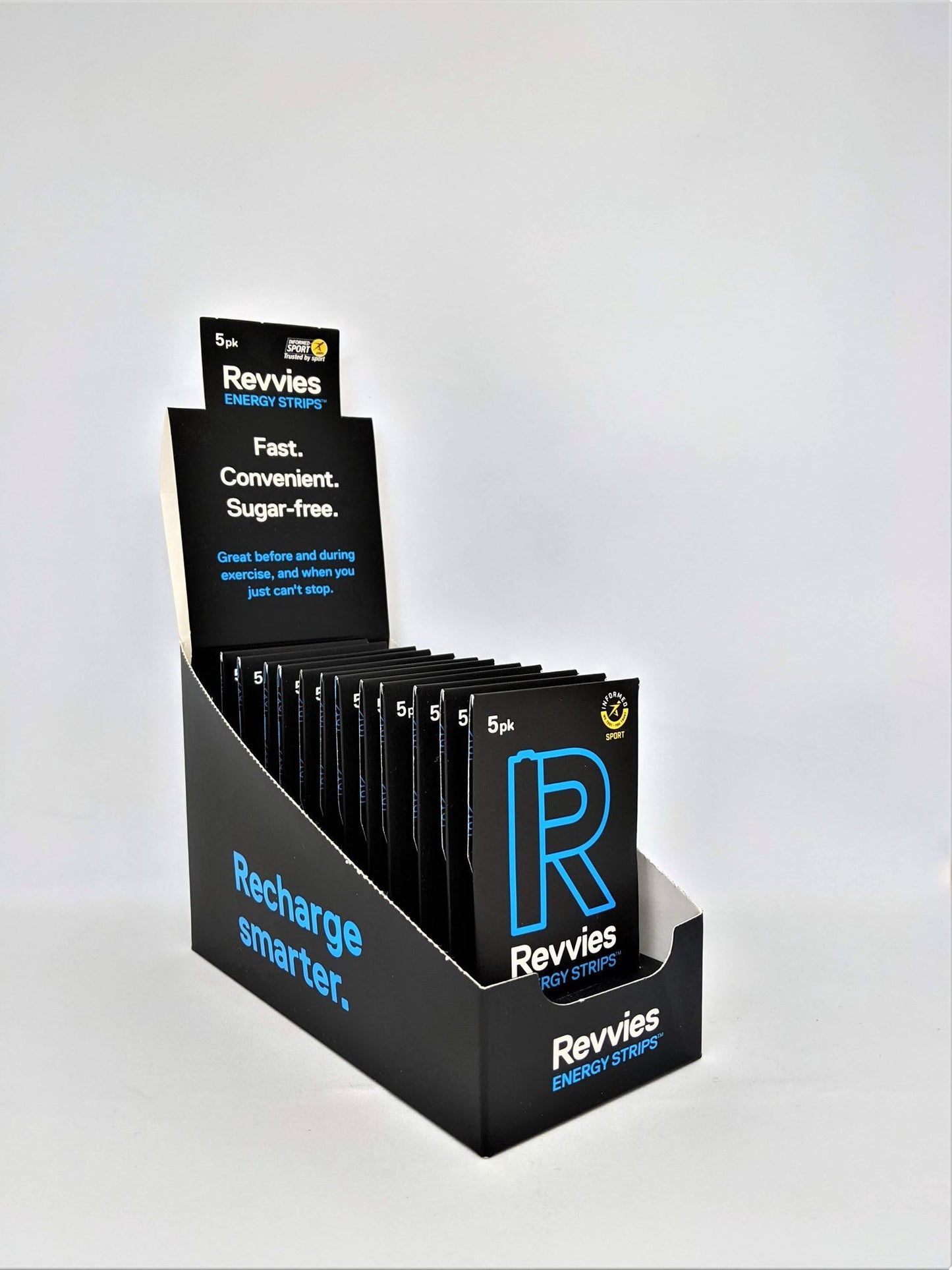 Revvies Energy Strips - 40mg of Caffeine (12 x 5 Pack)
