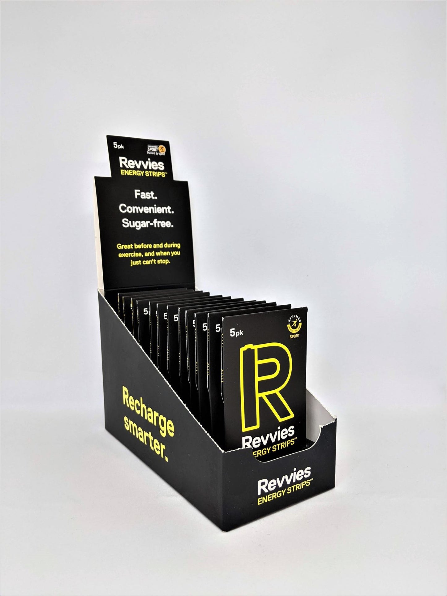 Revvies Energy Strips - 40mg of Caffeine (12 x 5 Pack)