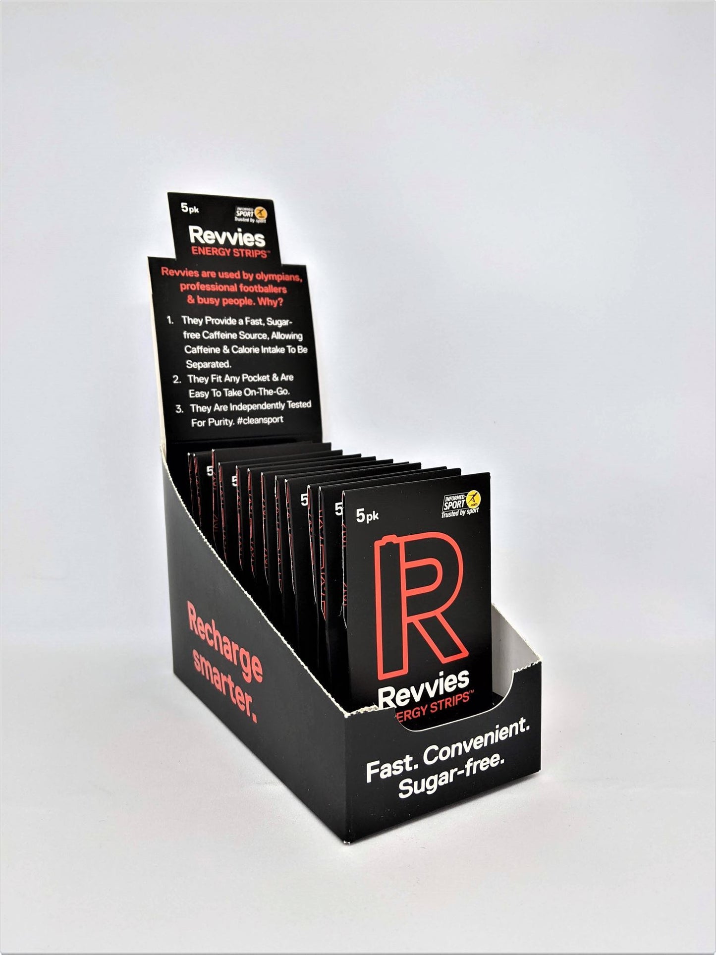 Revvies Energy Strips - 40mg of Caffeine (12 x 5 Pack)