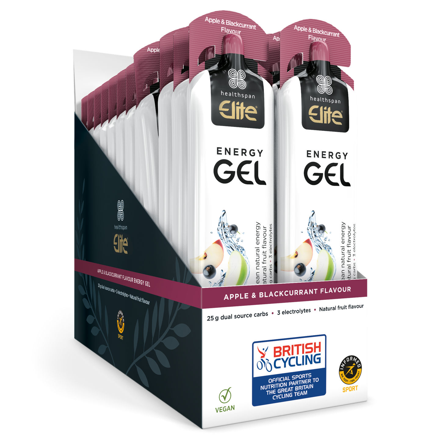 Healthspan Elite: Energy Gels (24 x 60g)