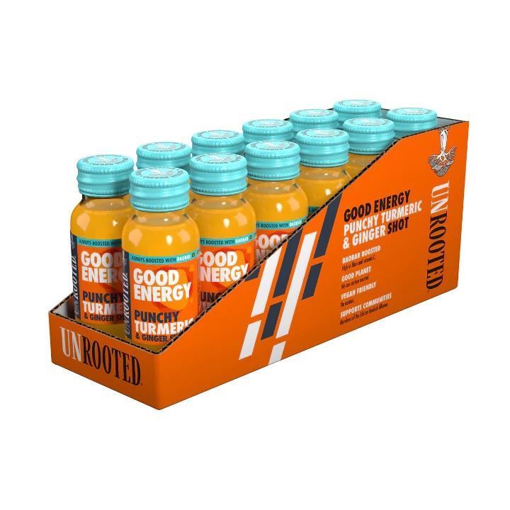 Unrooted: Good Energy: Baobab Boosted Shots: 60ml Glass Bottles (12 pack)