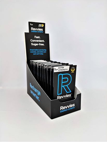 Revvies Energy Strips EXTRA STRENGTH - 100mg of Caffeine (12 x 5 Pack)