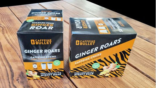Caffeine Bullet: Ginger Roars (12 packs of 6 chews)