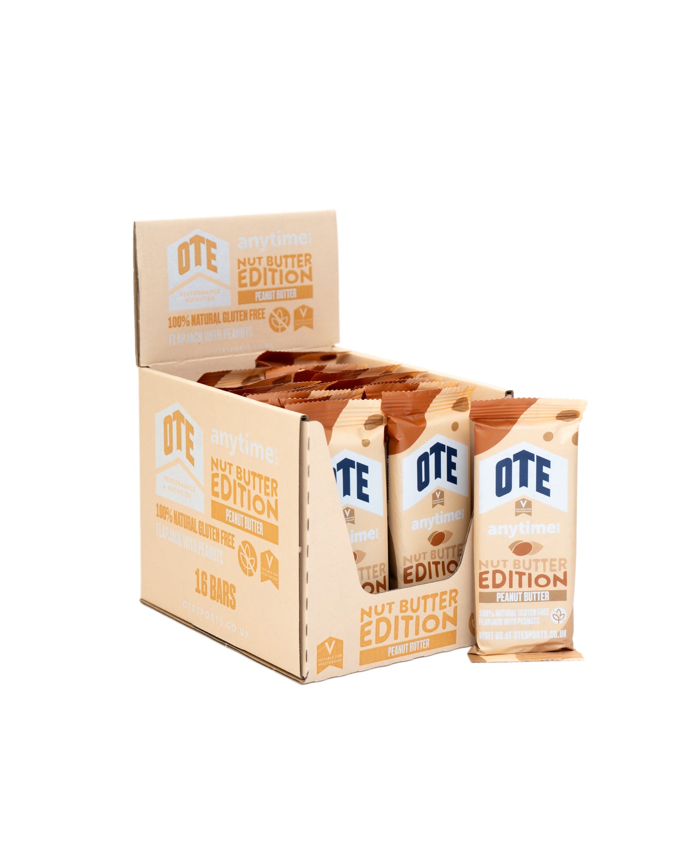 OTE Anytime Bar: 100% Natural Flapjacks (16 x 62g)
