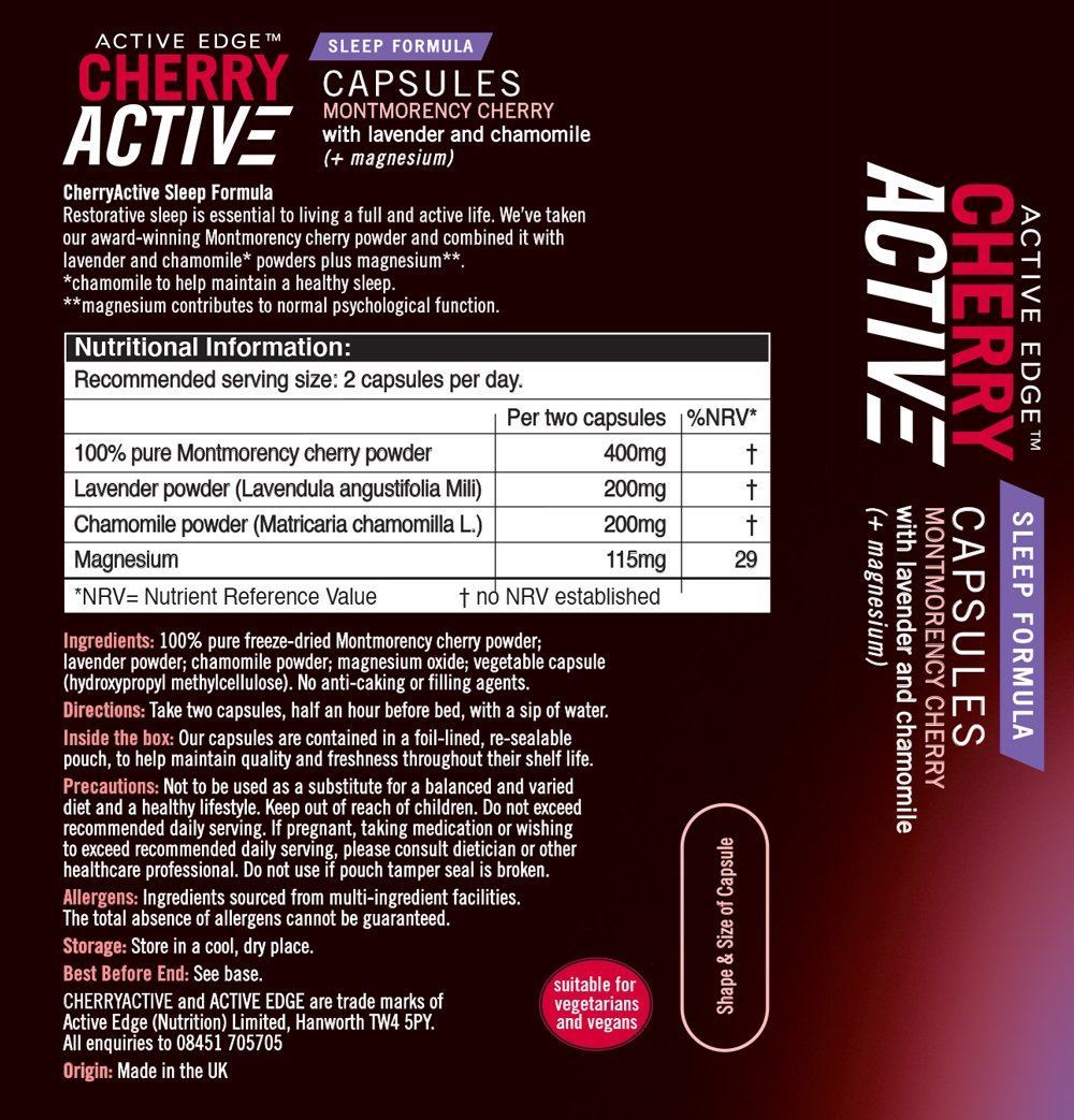 Cherry Active Sleep Formula Capsules (30 Capsules)